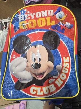 Disney Mickey Mouse Club House Backpack - Red, Blue, Yellow
